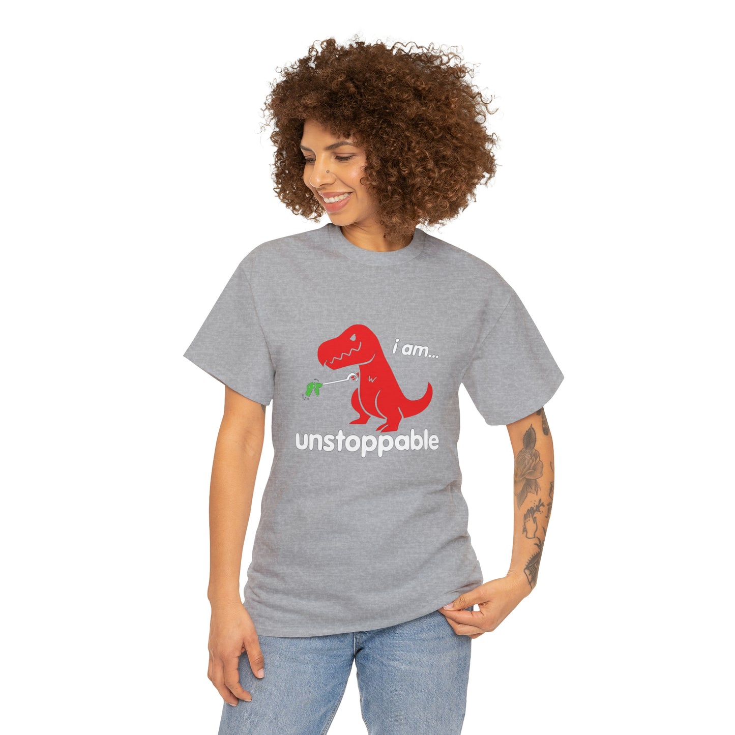 I Am Unstoppable Funny T-Rex Design T-Shirt