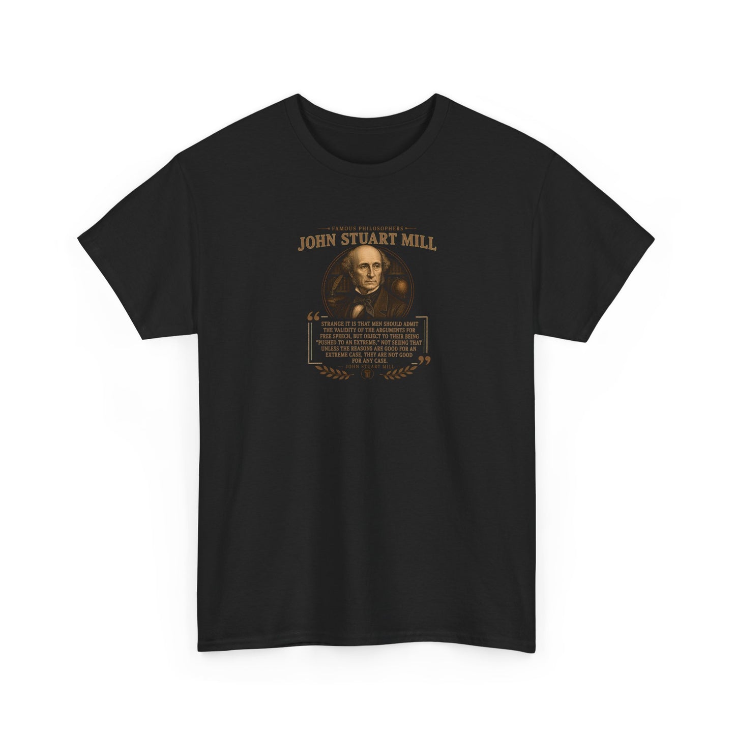 John Stuart Mill on the Benefits of Free Speech, Philosophy Tribute T-Shirt