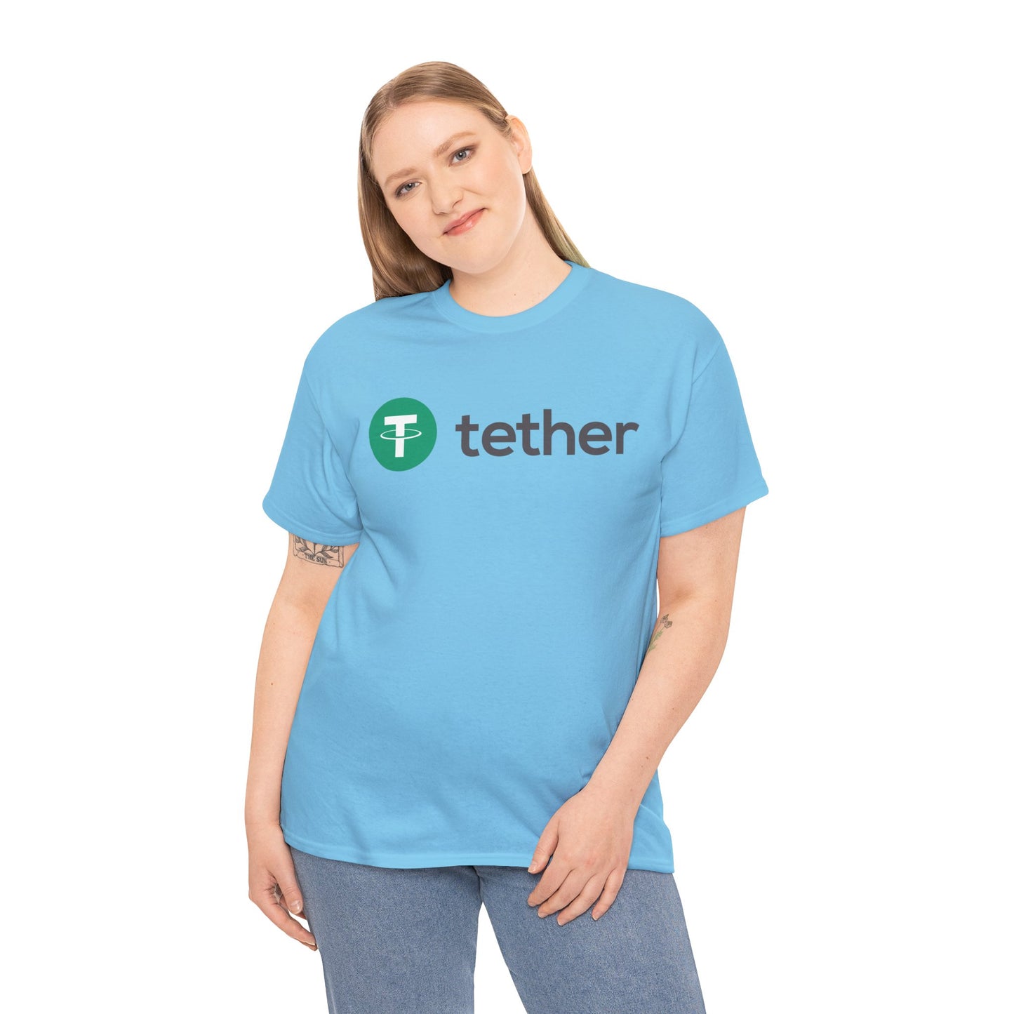 Tether #USDT Crypto Unisex Heavy Cotton T-Shirt