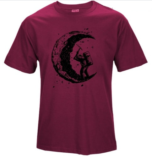 'Digging The Moon' Print T-Shirt