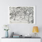 The Orchard (1922) Drawing by Paul Nash from the Original, Framed Art Print