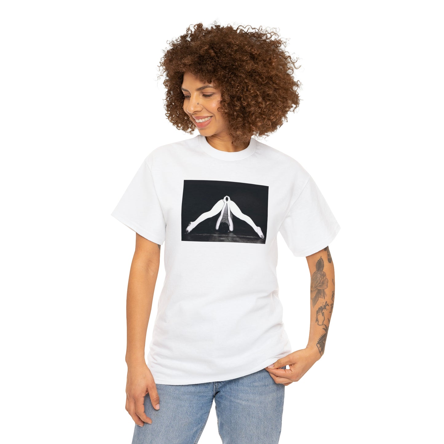 Girl Power Dancer, Quirky Black & White T-Shirt