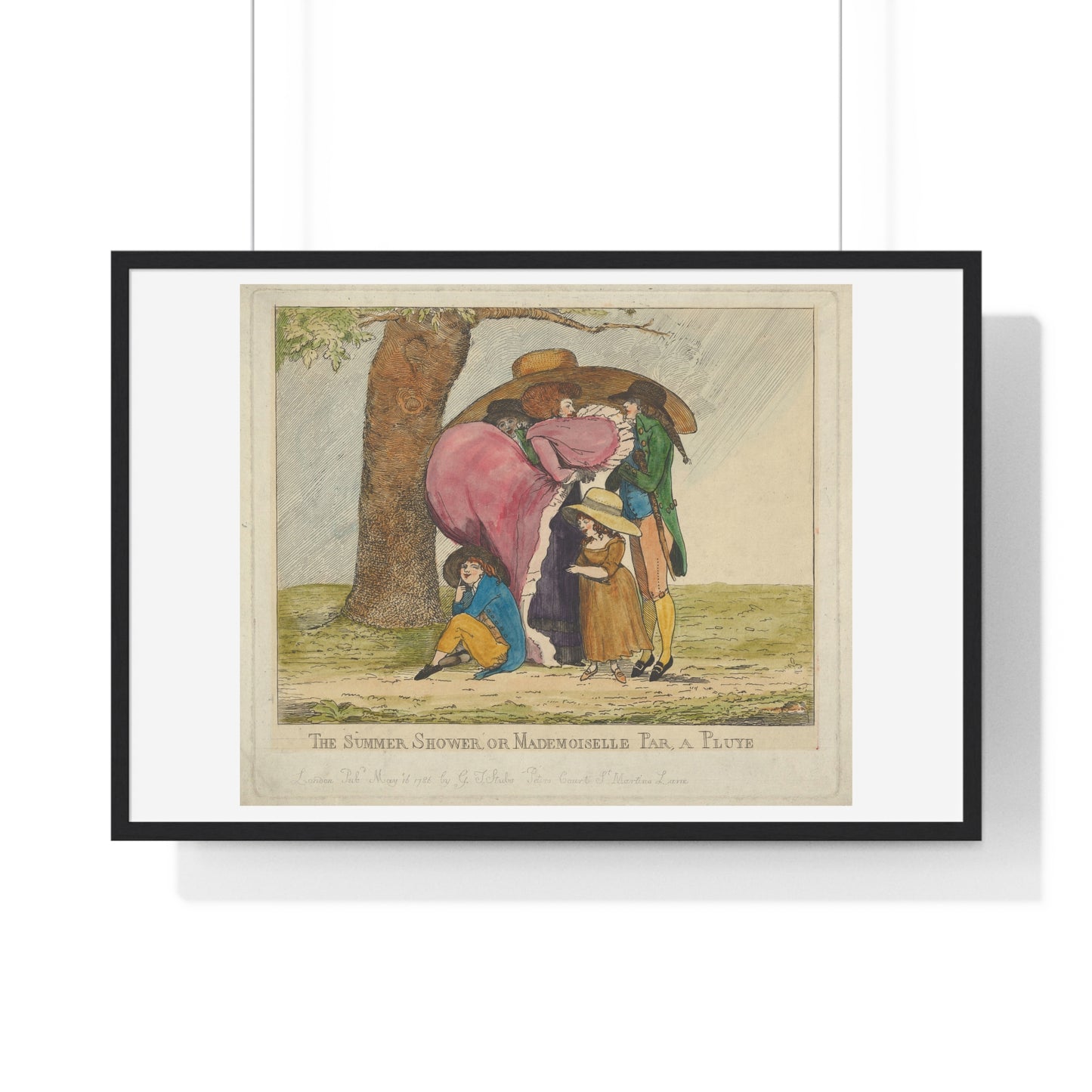 The Summer Shower, or Mademoiselle Par, a Pluye (1786) by George Stubbs, from the Original, Framed Print