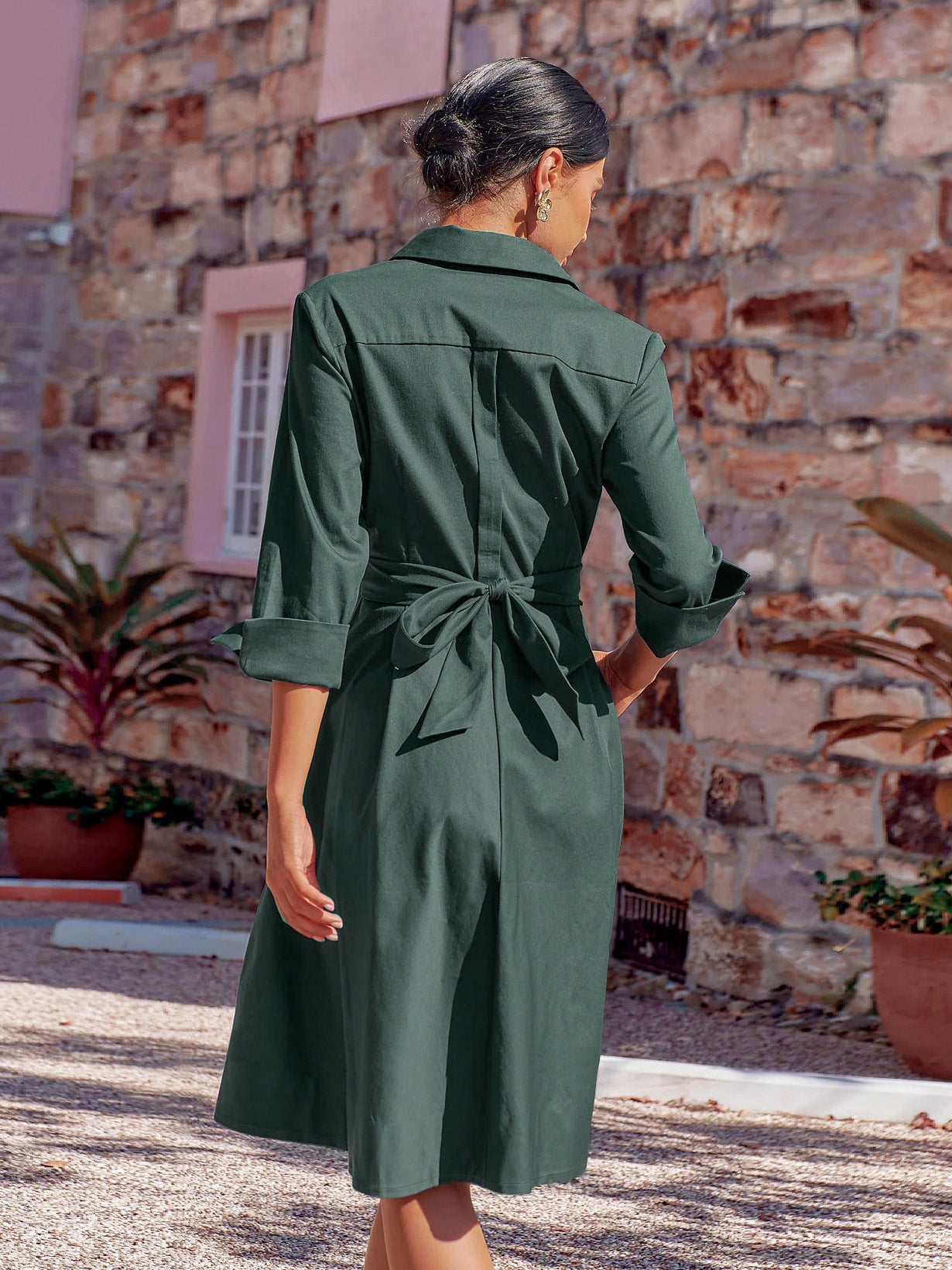 Vireous Timeless Elegant Shirt Dress, Spring and Autumn Collection