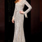 Vireous Sparkling Sequin Long Evening Dress