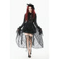 Dark in Love Sabina High-Low Sheer Lace Skirt in Black