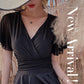 Vireous Elegant Gathered Resortwear Swimming Dress with Under Shorts