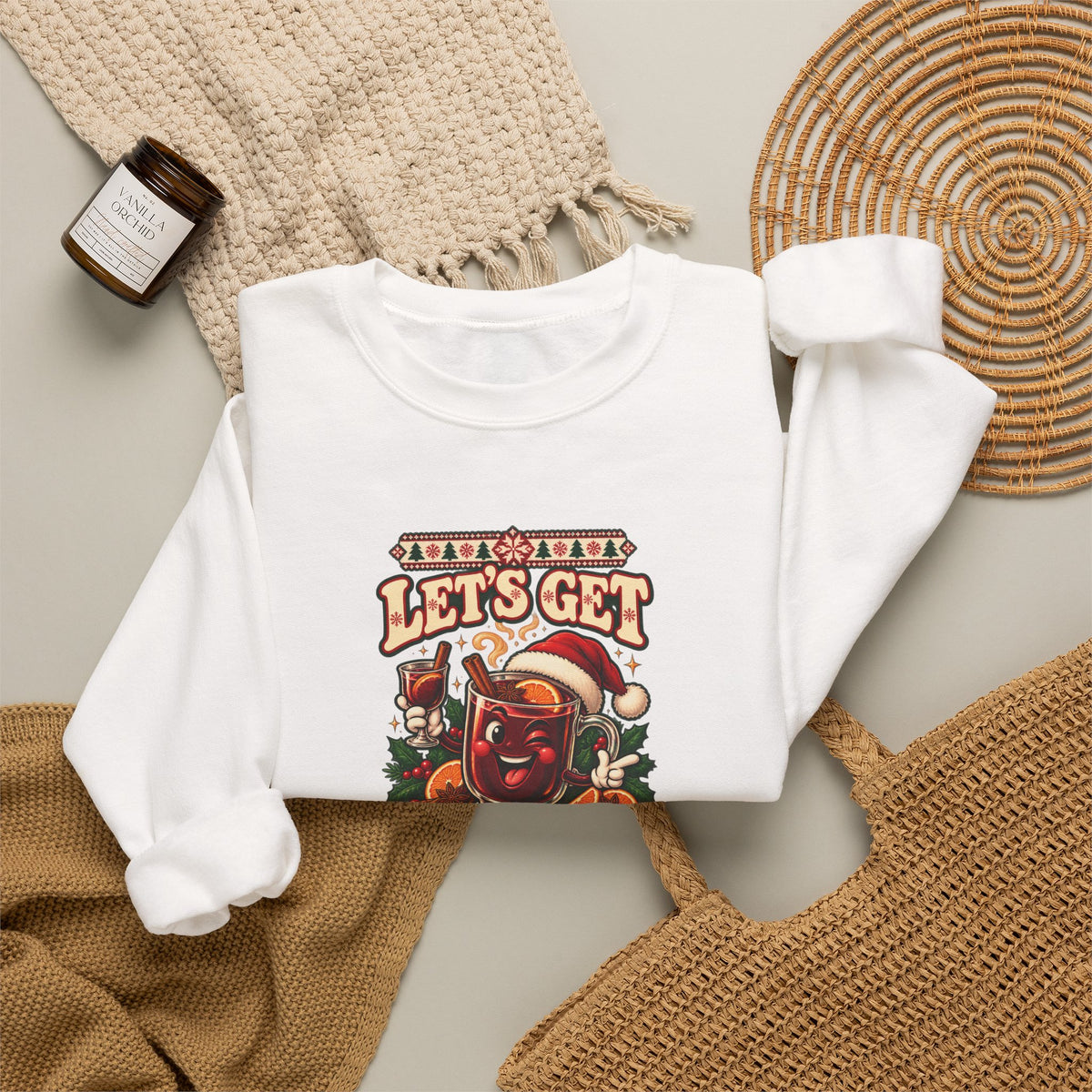 Funny Adult Christmas Jumpers: 'Let’s Get Mulled' Christmas Crewneck