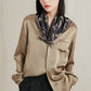 Leopard Chic Silk Scarf, Unisex 65cm Hand-Rolled Bandana Scarf