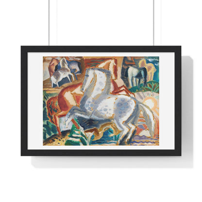 Horses in Landscape (1928) by Leo Gestel, from the Original, Framed Art Print