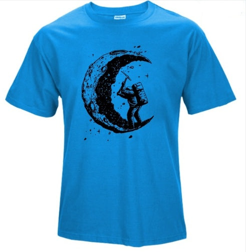 'Digging The Moon' Print T-Shirt