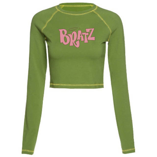 Women's Bratz Print Goth T-Shirt, Long Sleeves Short Sleeves