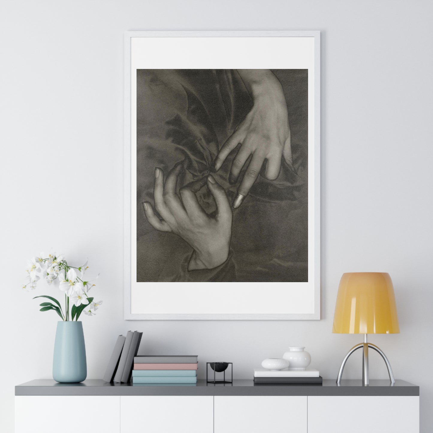 Georgia O’Keeffe Hands and Thimble (1919) by Alfred Stieglitz from the Original, Framed Art Print