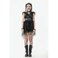 Dark in Love Seraphina Tiered Mesh and Ruffle Goth Gown