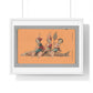 Uruguayan Photo Collage, Three People Holding Oars, Sitting on a Large Fish (circa 1875) Framed Art Print