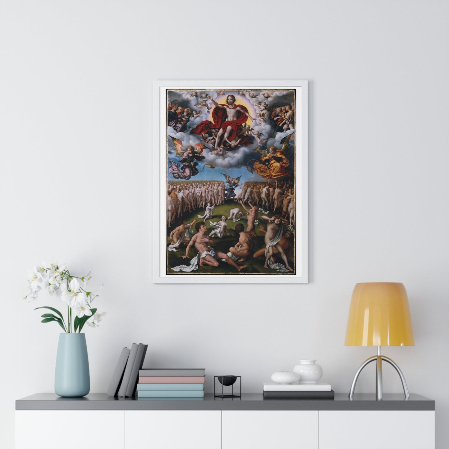 The Last Judgment (1525-1530) by Joos van Cleve, from the Original, Framed Art Print