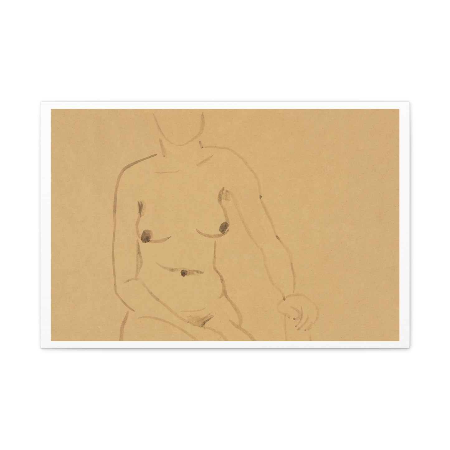 Torso of a Nude Woman (1900) by Jane Poupelet, Art Print from the Original on Canvas