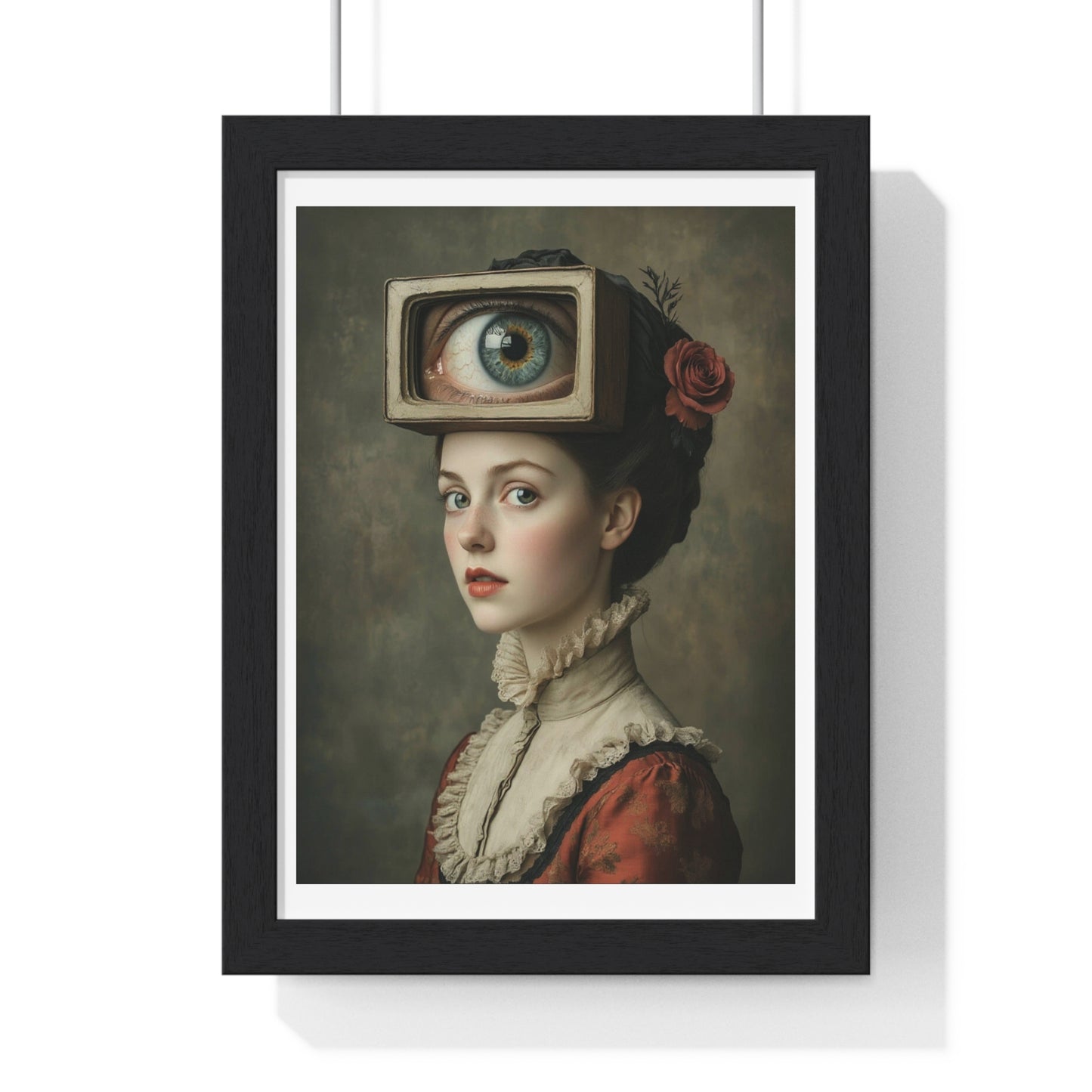 Mind's Eye, Abstract Portrait of a Regency Woman, Framed Art Print
