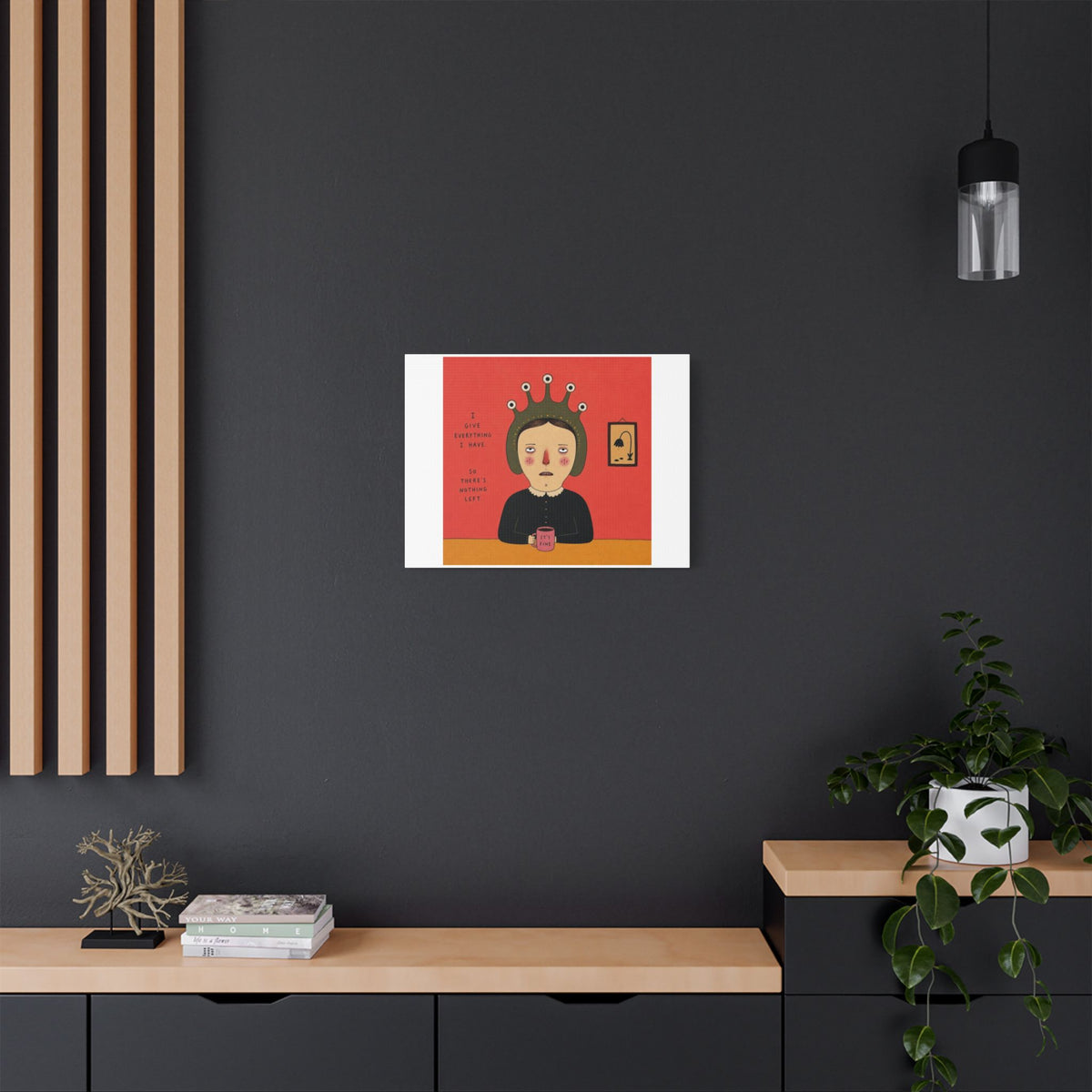 It's Fine III, Cartoon Art Print on Canvas