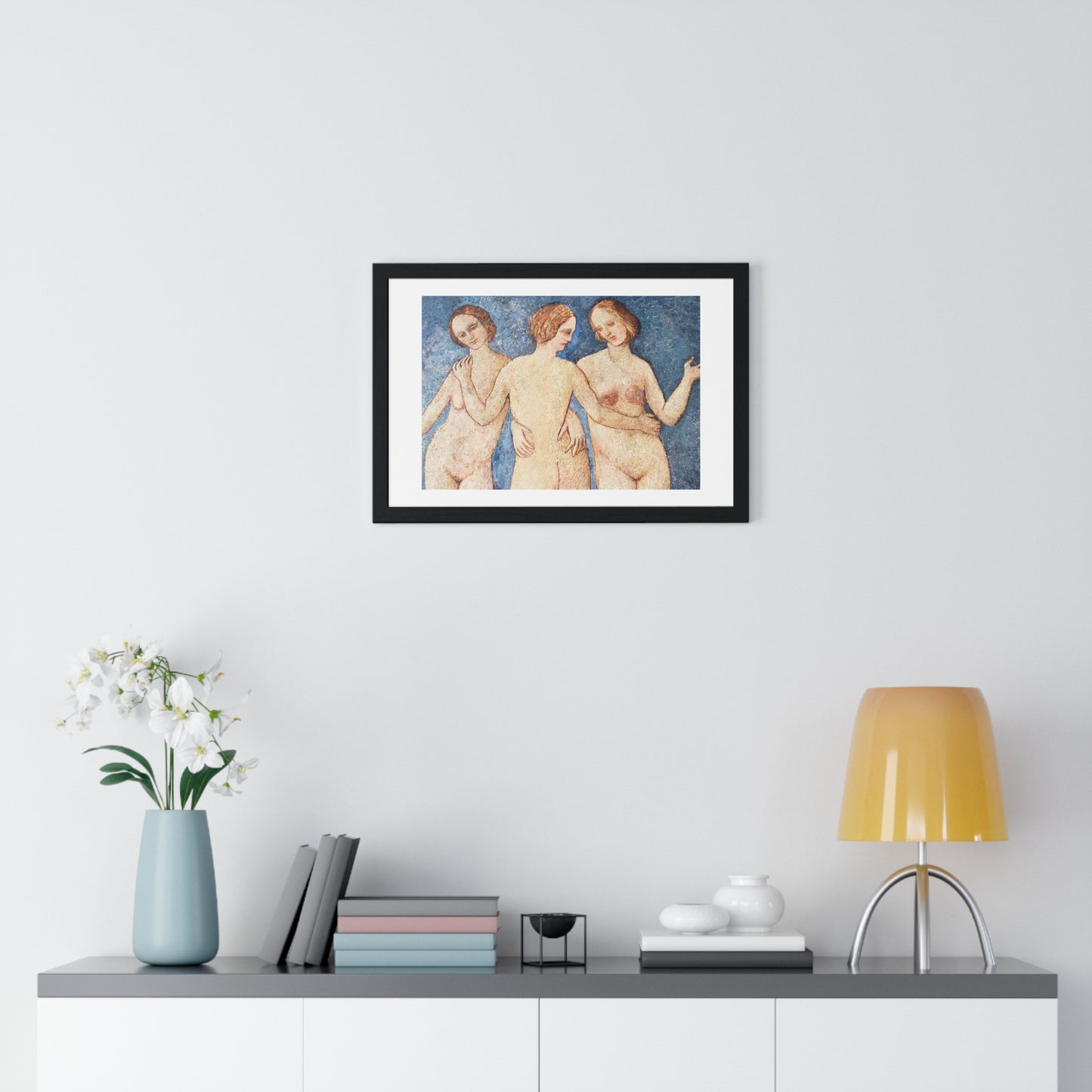 Nude Vintage Art 'The Three Graces' (circa 1509) by Bernardino Pinturicchio, from the Original, Framed Art Print