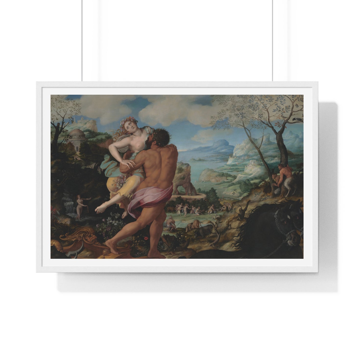 The Abduction of Proserpine (1570) by Alessandro Allori, from the Original, Framed Art Print