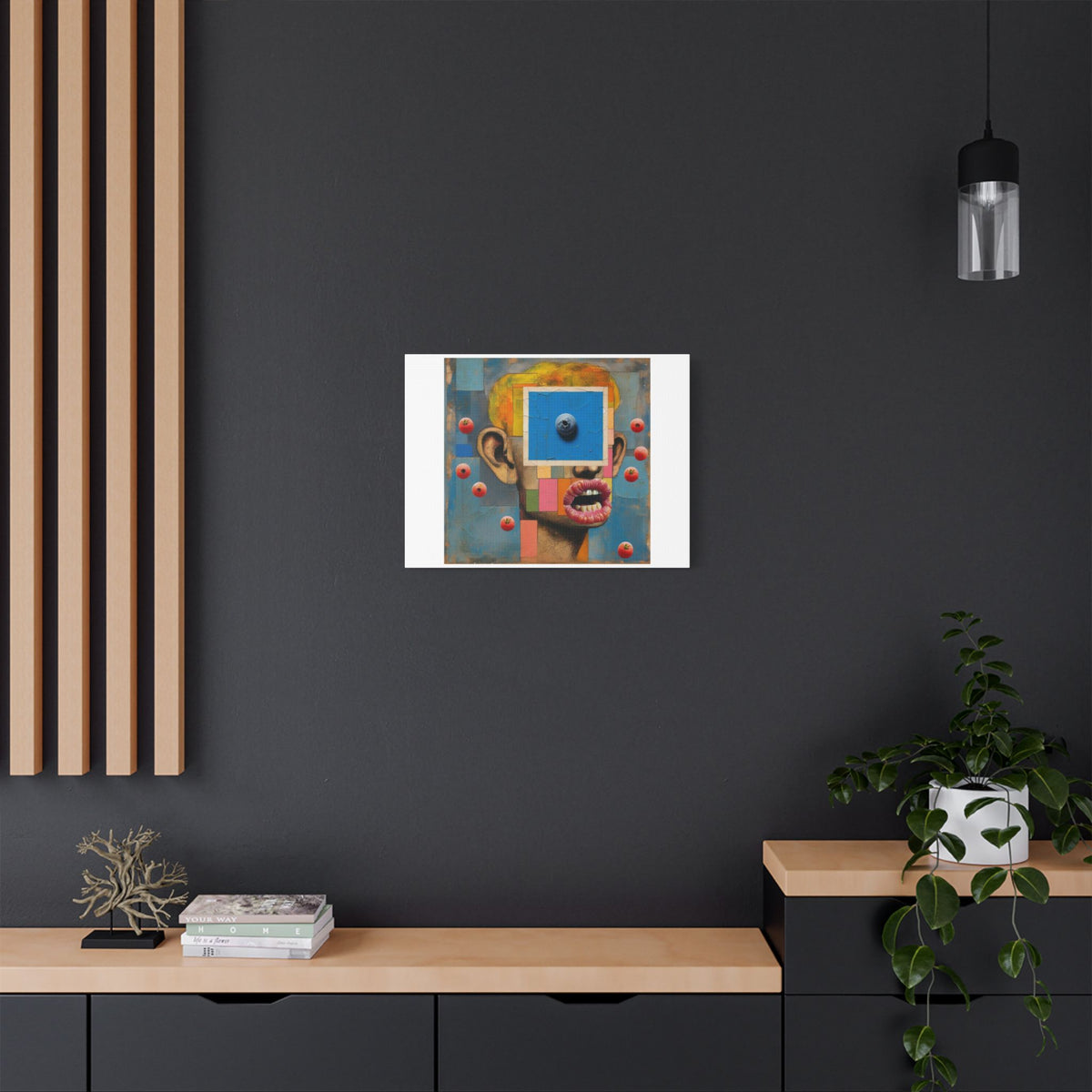 Twisted Portrait, Abstract Art Print on Canvas