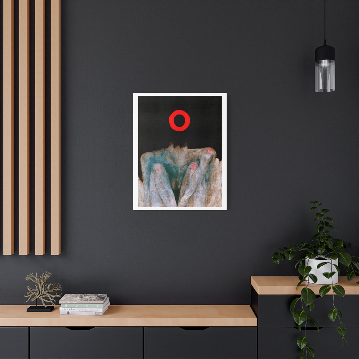 Eclipse, Neo-Surrealism, Art Print on Satin Canvas, Stretched