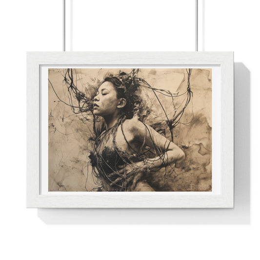 The Roots of a Woman 'Designed by AI' Framed Art Print