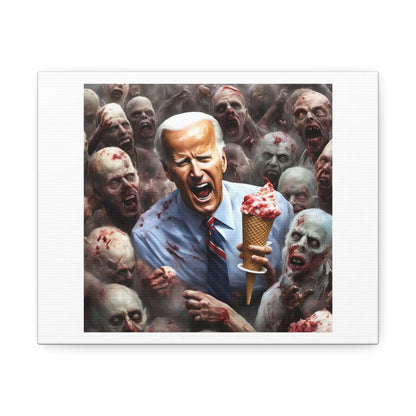 Joe Biden and the Zombie Election, Art Print 'Designed by AI' on Canvas