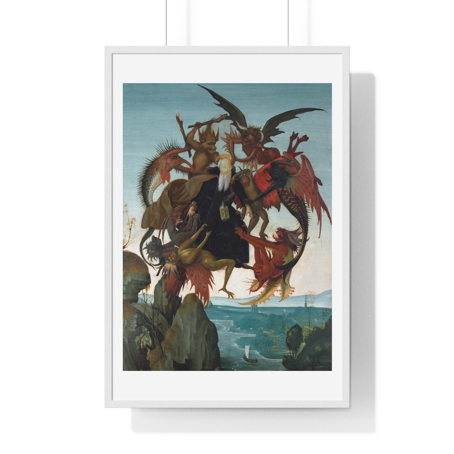 The Torment of Saint Anthony (1487) by Michelangelo Buonarroti, from the Original, Framed Art Print