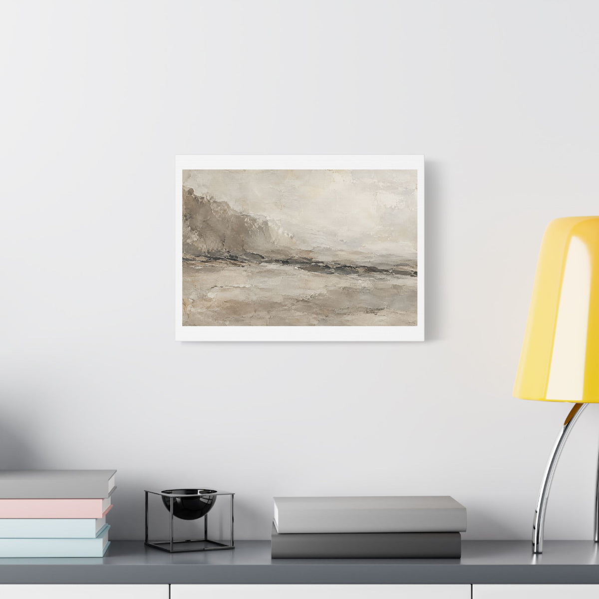 Silent Strata of Ivory and Stone, Large Decor Art Print on Canvas