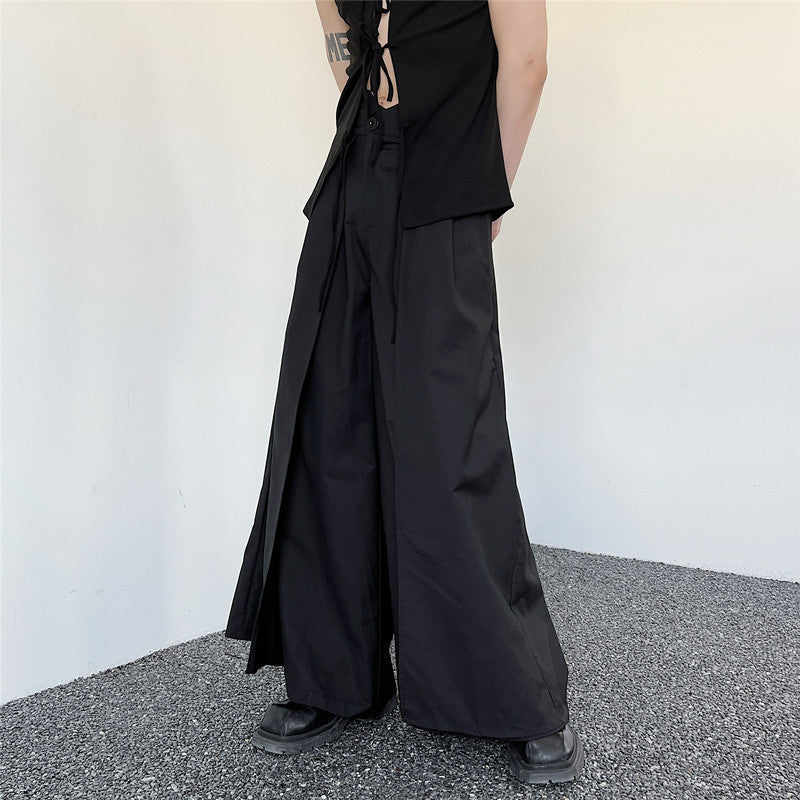 Double Layered Ultra-Wide Leg Pants for Casual or Stage Wear