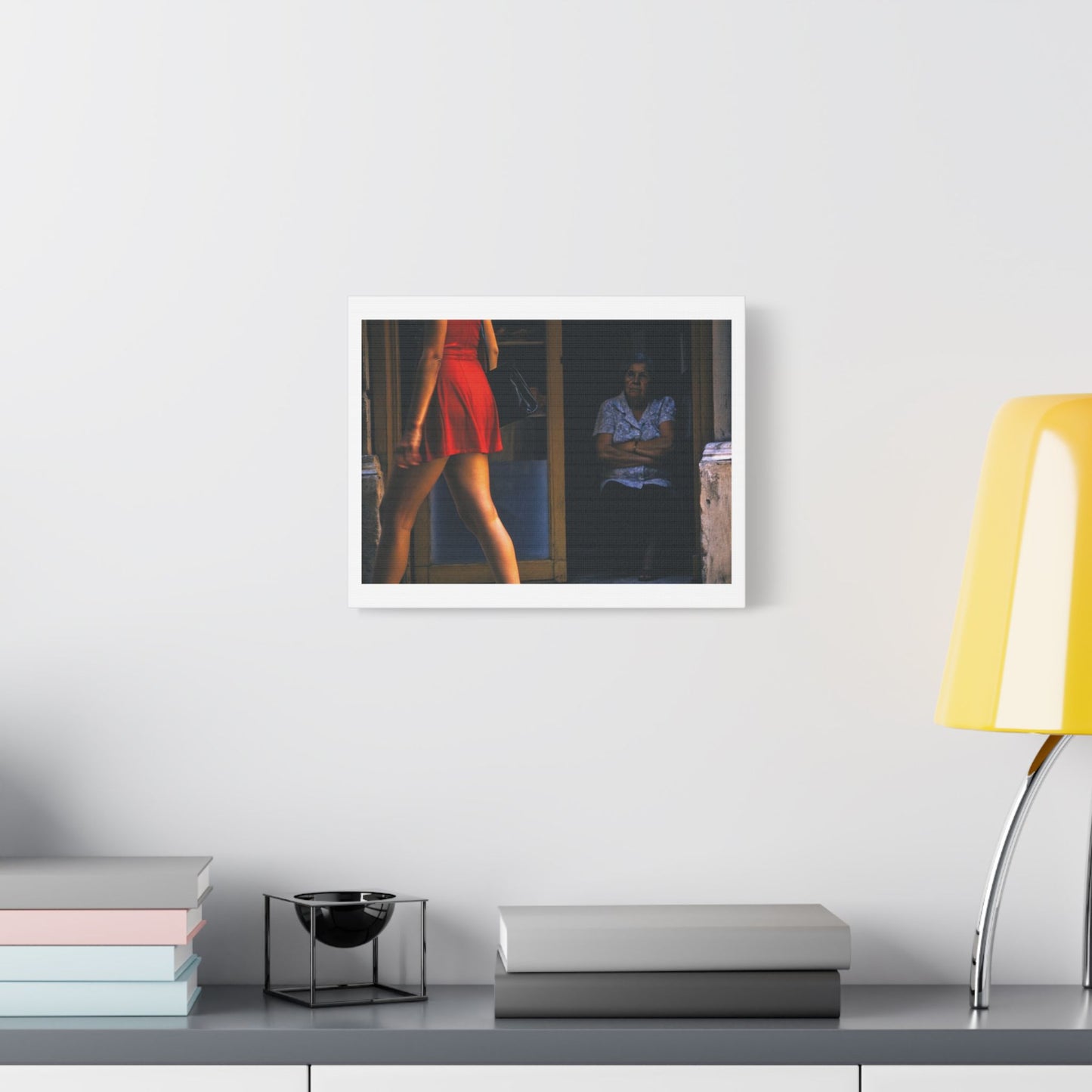 Greece Street Scene 'Designed by AI' Art Print on Canvas