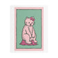 Cute Pink Cat Stretched Canvas Wall Art