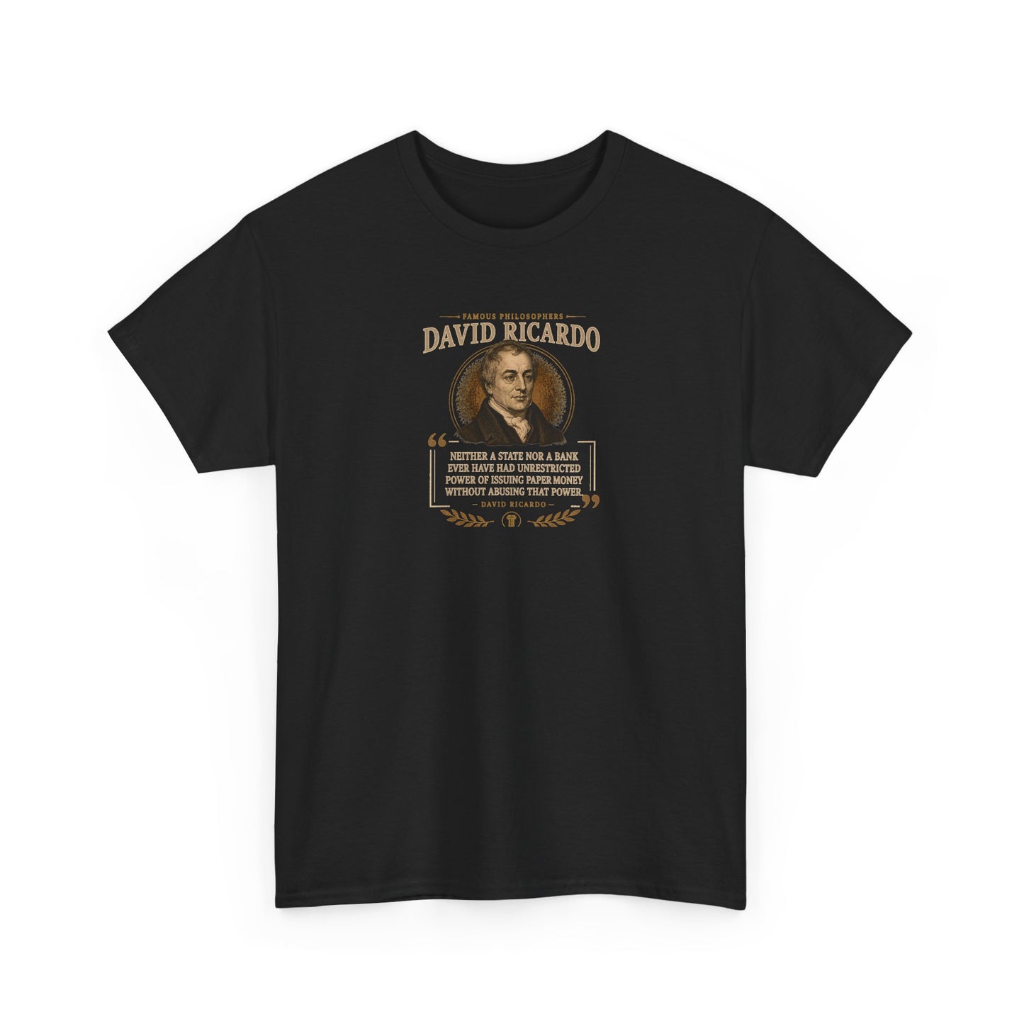 David Ricardo on Banks and 'Economic Rent', Philosophy Tribute T-Shirt