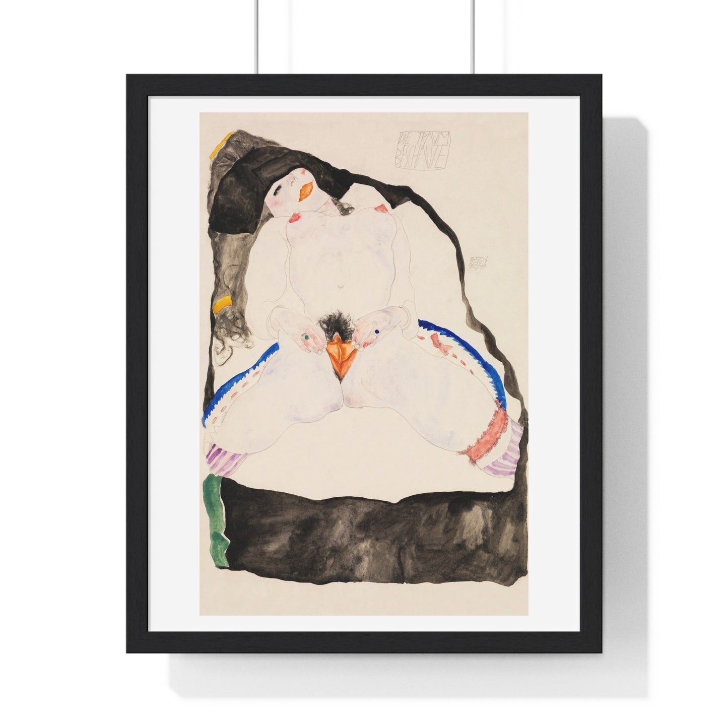 Observed in a Dream (1911) by Egon Schiele, from the Original, Framed Art Print