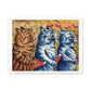 Three Cats Singing (1925-1939) by Louis Wain, from the Original, Art Print on Canvas