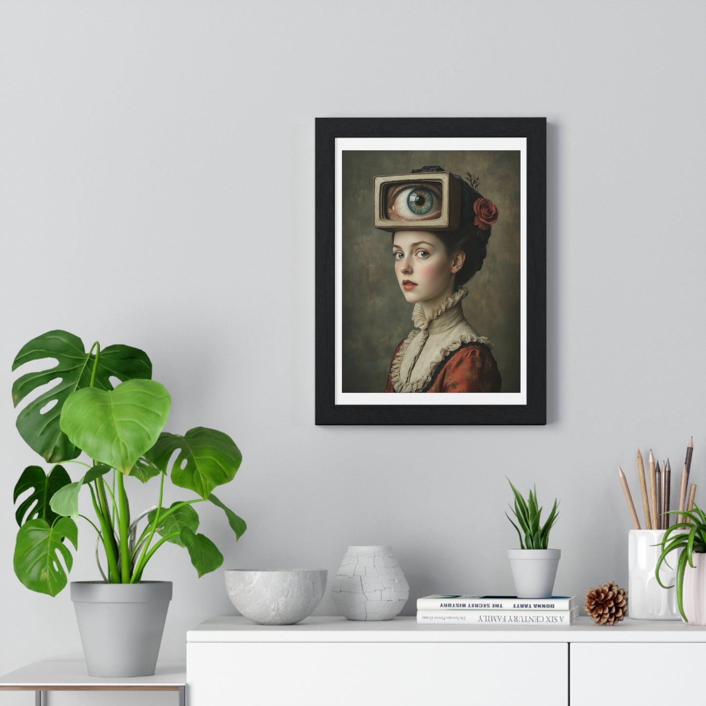 Mind's Eye, Abstract Portrait of a Regency Woman, Framed Art Print