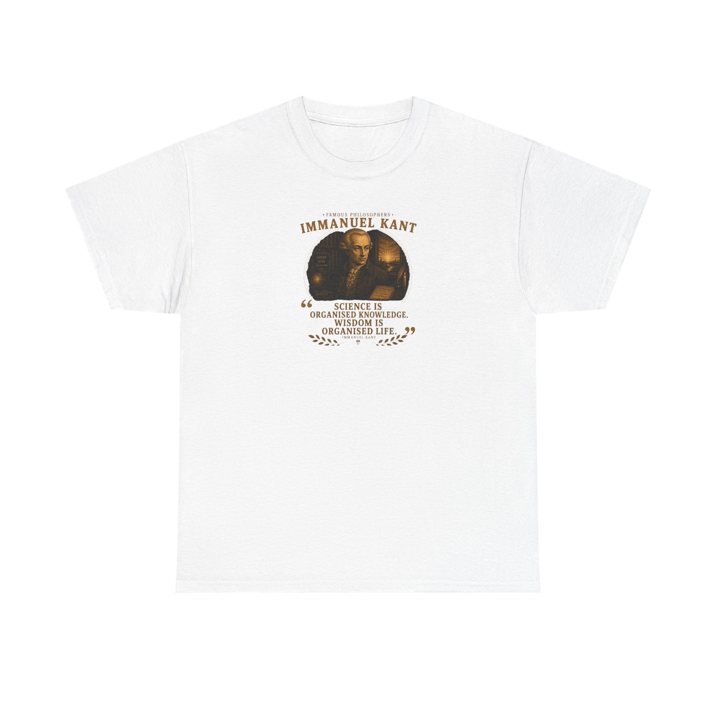 Immanuel Kant on Science and Wisdom, Philosophy Tribute T-Shirt