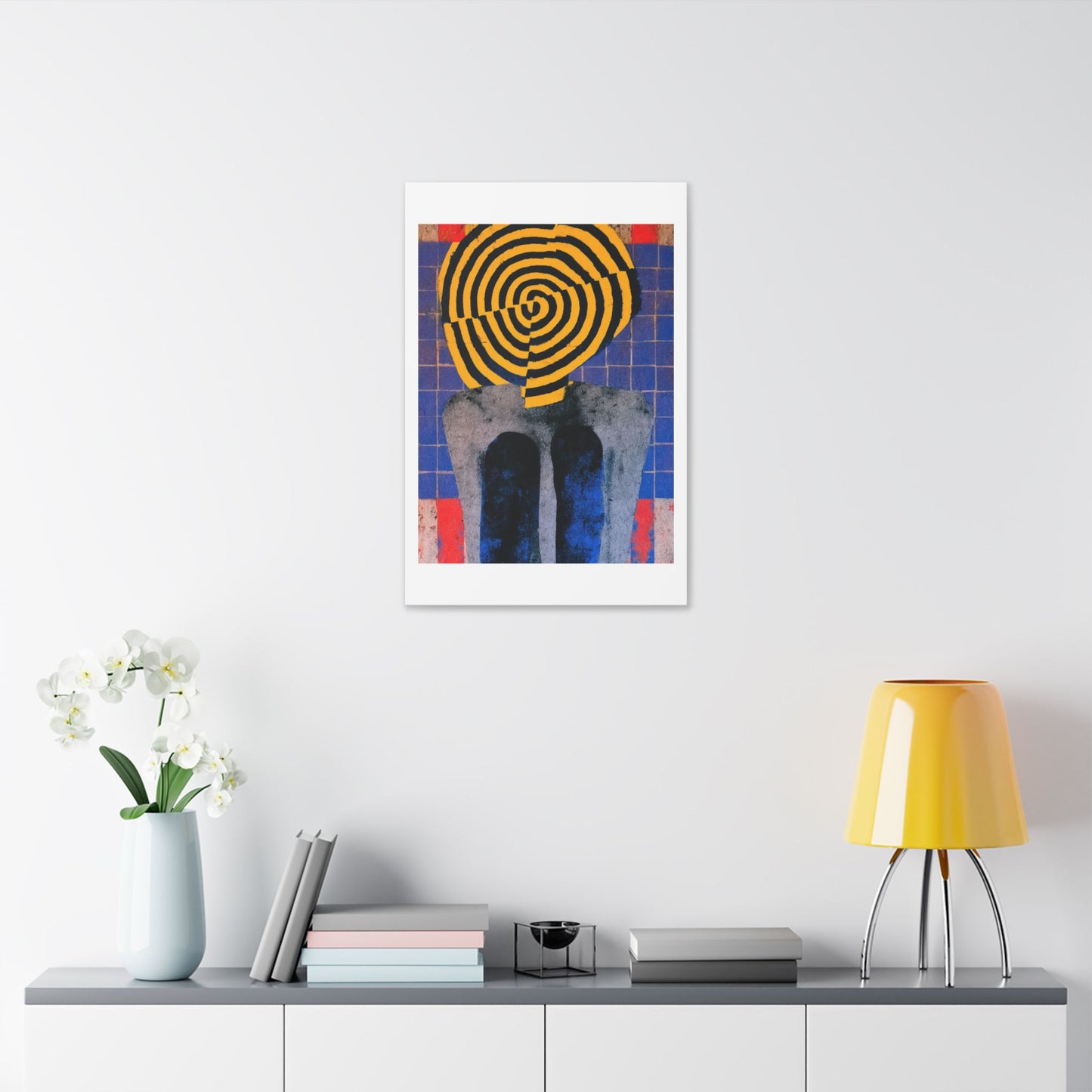 Woman Portrait from Behind, Bold Decor Art 'Designed by AI' Canvas Print