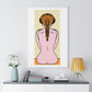 Woman From the Rear, Pencil Sketch 'Designed by AI', Framed Art Print