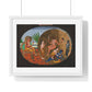 Hindu Deities Shiva, Chhinnamasta, Kamadeva and Rati, 19th Century Gouache Painting by an Indian Artist, Framed Print