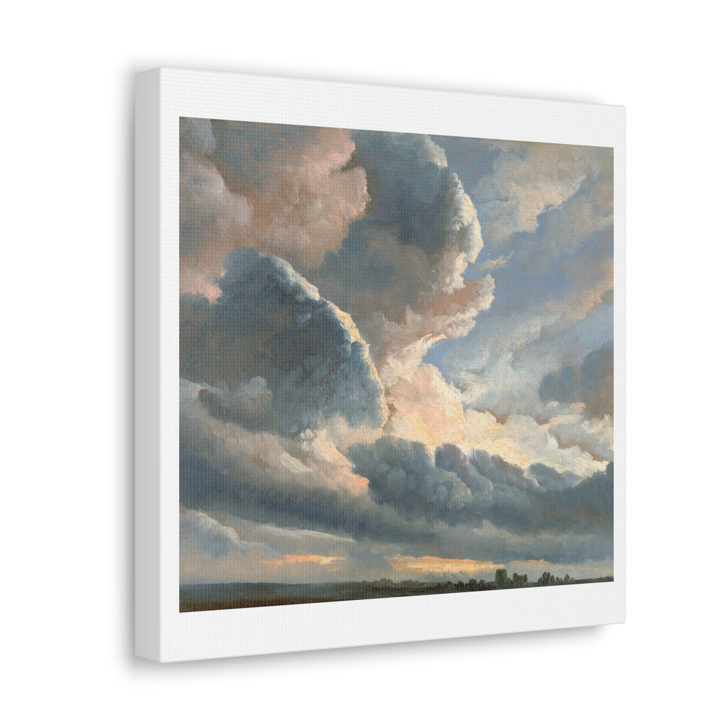 Study of Clouds with a Sunset near Rome (1786-1801) by Simon Alexandre Clément Denis, from the Original, Print on Canvas