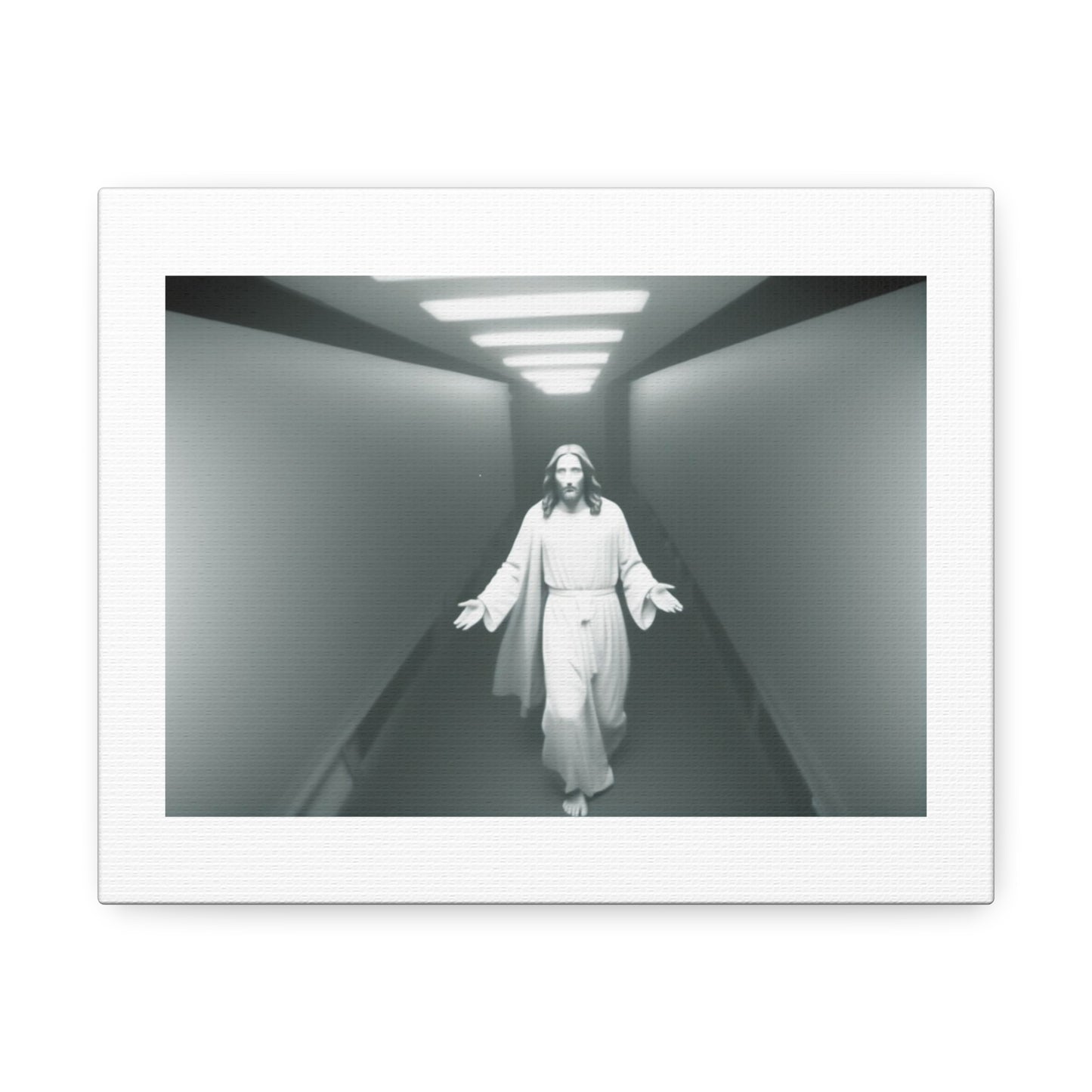 Jesus Caught on CCTV II  'Designed by AI' Art Print on Canvas