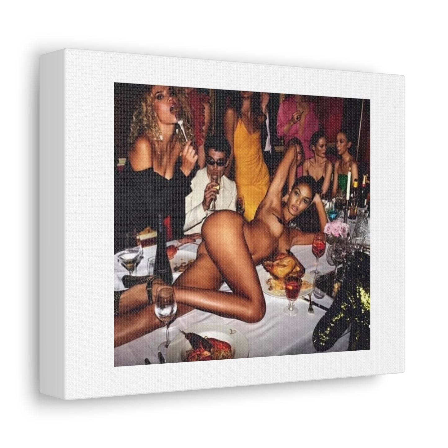 La Chunga Restaurant Cannes II Print on Satin Canvas