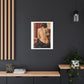 Textured Tapestry Portrait from Behind, Art Print on Satin Canvas, Stretched