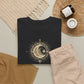 Dark Cross Goth Design Crescent Moon Unisex T-Shirt