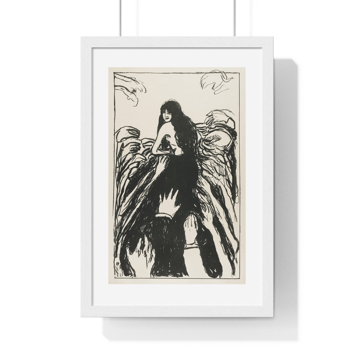 The Hands (1895) by Edvard Munch, from the Original, Framed Art Print