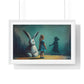 What the Rabbit Knew, the Girl Didn't 'Designed by AI' Framed Art Print