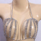 Rhinestone Bra, Sparkling Vest Top, Stage Show Sexy Wear